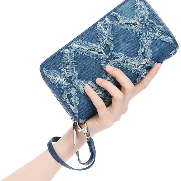 Women's Wallet Large Capacity Double Zip Ladies Card Phone Holder RFID Blocking - Picture 8 of 9